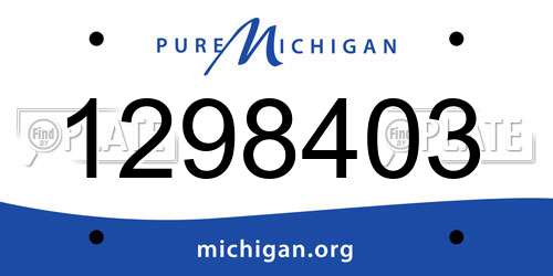 1298403 Michigan License Plate