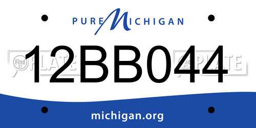 12BB044 Michigan License Plate