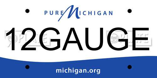 12GAUGE Michigan License Plate