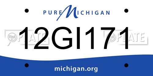 12GI171 Michigan License Plate