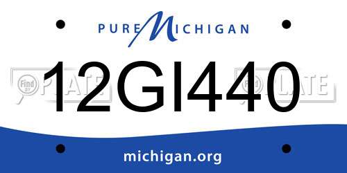12GI440 Michigan License Plate