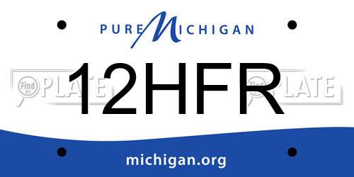 12HFR Michigan License Plate
