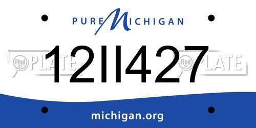 12II427 Michigan License Plate