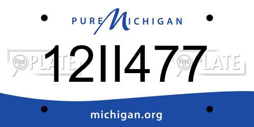 12II477 Michigan License Plate