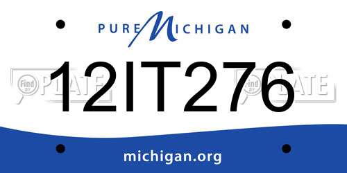 12IT276 Michigan License Plate