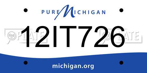 12IT726 Michigan License Plate