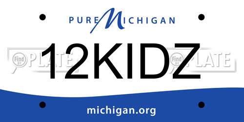 12KIDZ Michigan License Plate