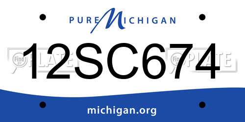 12SC674 Michigan License Plate
