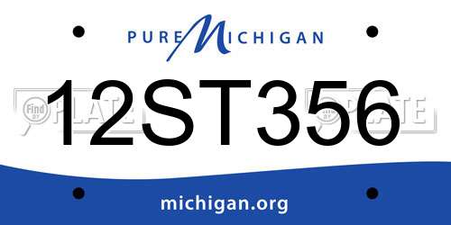 12ST356 Michigan License Plate