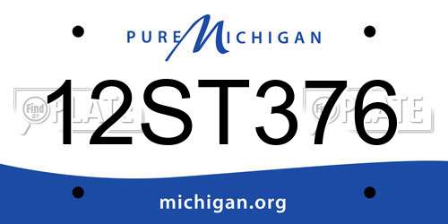12ST376 Michigan License Plate