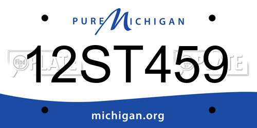 12ST459 Michigan License Plate
