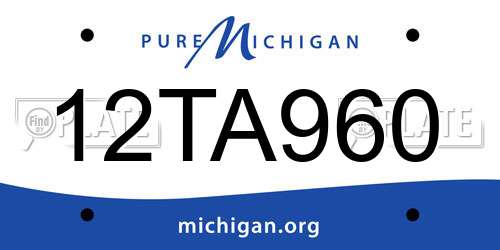 12TA960 Michigan License Plate