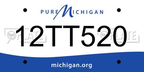 12TT520 Michigan License Plate