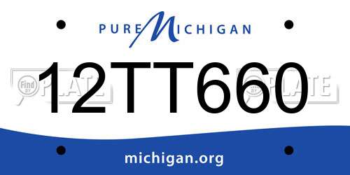12TT660 Michigan License Plate