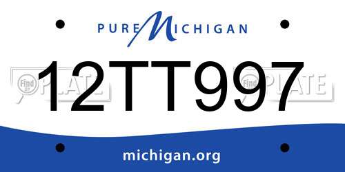 12TT997 Michigan License Plate