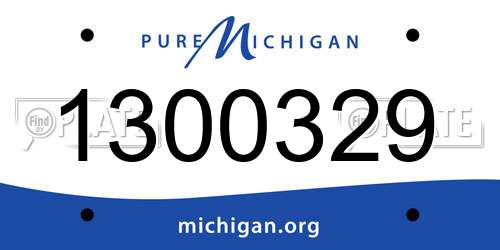 1300329 Michigan License Plate