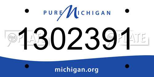 1302391 Michigan License Plate