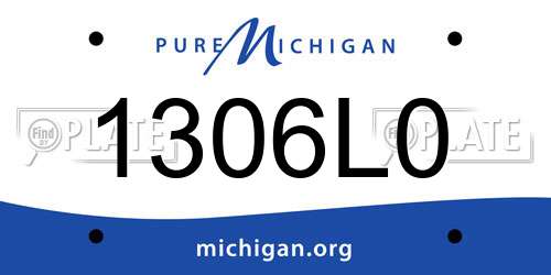 1306L0 Michigan License Plate