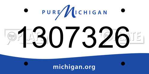 1307326 Michigan License Plate