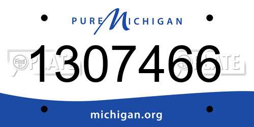 1307466 Michigan License Plate