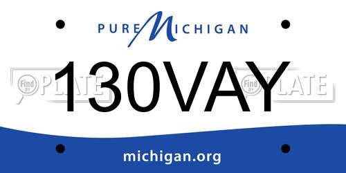 130VAY Michigan License Plate