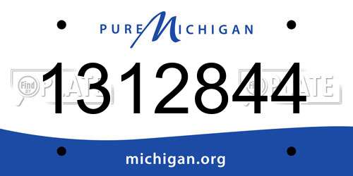 1312844 Michigan License Plate