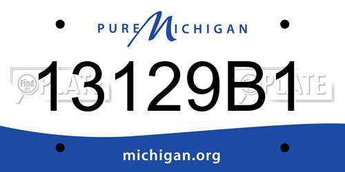 13129B1 Michigan License Plate