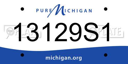 13129S1 Michigan License Plate