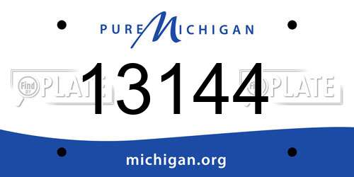 13144 Michigan License Plate