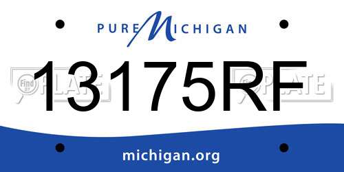 13175RF Michigan License Plate