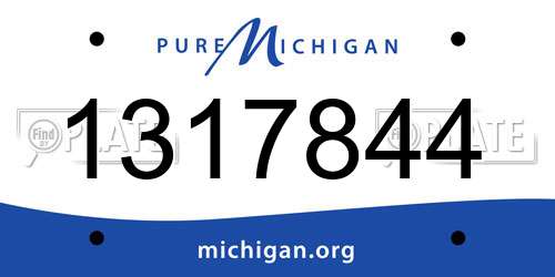 1317844 Michigan License Plate