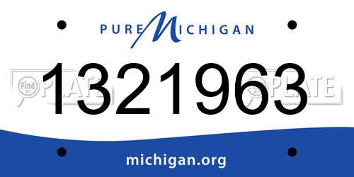1321963 Michigan License Plate