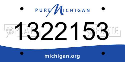 1322153 Michigan License Plate