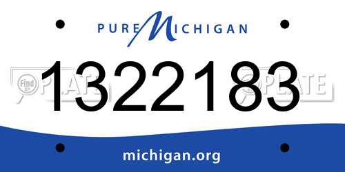 1322183 Michigan License Plate