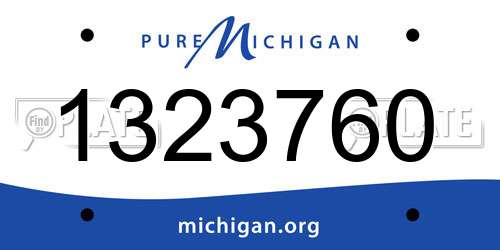 1323760 Michigan License Plate