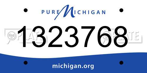 1323768 Michigan License Plate