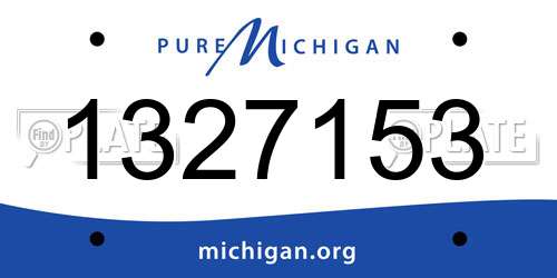 1327153 Michigan License Plate