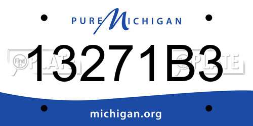 13271B3 Michigan License Plate