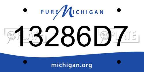 13286D7 Michigan License Plate