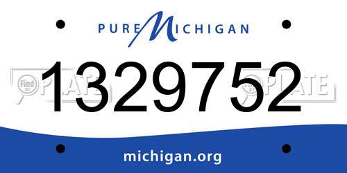 1329752 Michigan License Plate