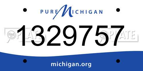 1329757 Michigan License Plate