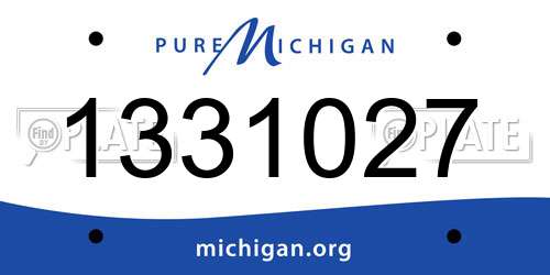 1331027 Michigan License Plate