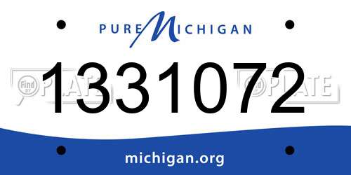 1331072 Michigan License Plate