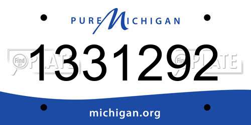 1331292 Michigan License Plate