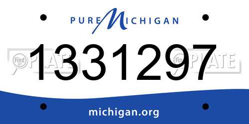 1331297 Michigan License Plate