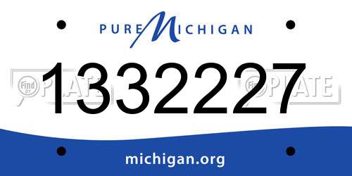 1332227 Michigan License Plate