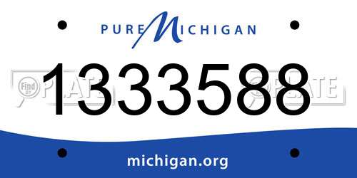 1333588 Michigan License Plate