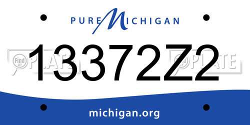 13372Z2 Michigan License Plate