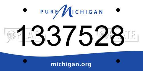 1337528 Michigan License Plate