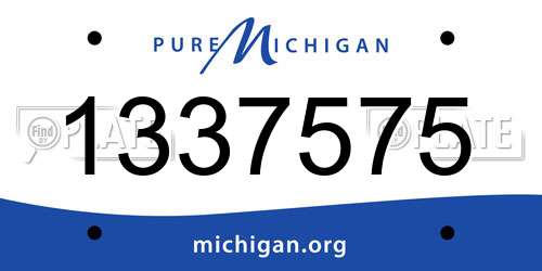 1337575 Michigan License Plate